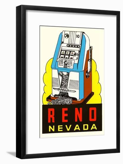 Slot Machine Graphic, Reno, Nevada-null-Framed Art Print