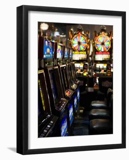 Slot Machines at an Airport, Mccarran International Airport, Las Vegas, Nevada, USA-null-Framed Photographic Print