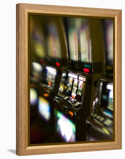 Slot Machines, Luxor Casino, Las Vegas, Nevada, USA-Walter Bibikow-Framed Premier Image Canvas