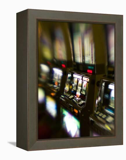 Slot Machines, Luxor Casino, Las Vegas, Nevada, USA-Walter Bibikow-Framed Premier Image Canvas