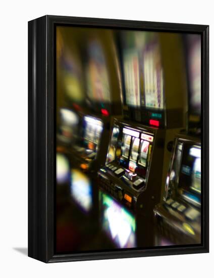 Slot Machines, Luxor Casino, Las Vegas, Nevada, USA-Walter Bibikow-Framed Premier Image Canvas