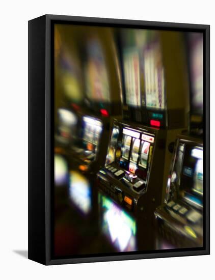 Slot Machines, Luxor Casino, Las Vegas, Nevada, USA-Walter Bibikow-Framed Premier Image Canvas