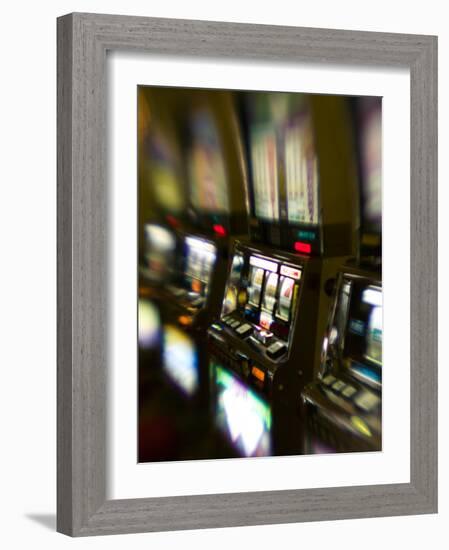 Slot Machines, Luxor Casino, Las Vegas, Nevada, USA-Walter Bibikow-Framed Photographic Print