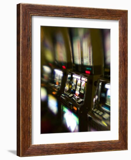 Slot Machines, Luxor Casino, Las Vegas, Nevada, USA-Walter Bibikow-Framed Photographic Print