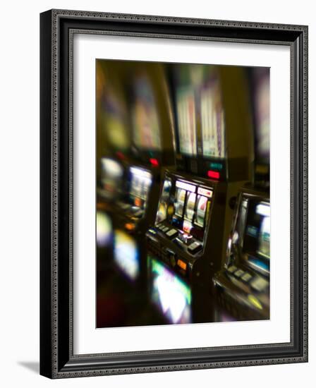 Slot Machines, Luxor Casino, Las Vegas, Nevada, USA-Walter Bibikow-Framed Photographic Print