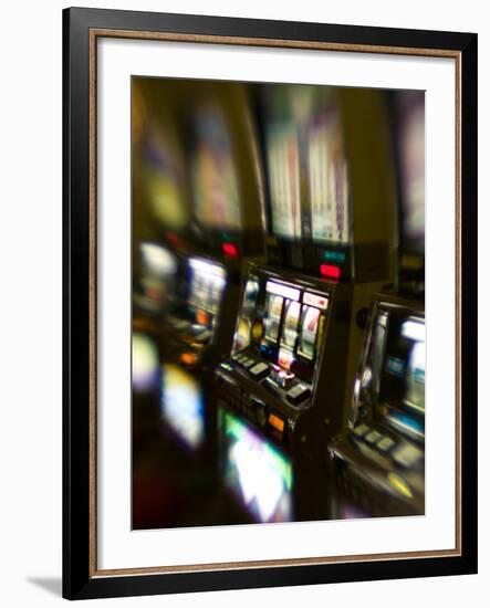 Slot Machines, Luxor Casino, Las Vegas, Nevada, USA-Walter Bibikow-Framed Photographic Print