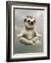 Sloth Meditating-Adam Lawless-Framed Photographic Print