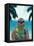 Sloth on Summer Holidays-Barruf-Framed Stretched Canvas