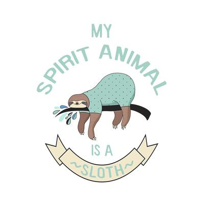 Sloth Spirit Animal' Art Print - Lebens Art 