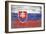 Slovakia Country Flag - Barnwood Painting-Lantern Press-Framed Art Print