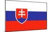 Slovakia Country Flag - Letterpress-Lantern Press-Mounted Art Print