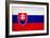 Slovakia Flag Design with Wood Patterning - Flags of the World Series-Philippe Hugonnard-Framed Art Print