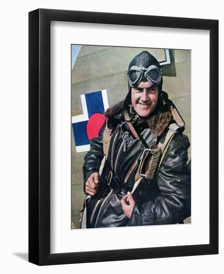 Slovakian Pilot Serving with the Luftwaffe in the Mediterranean, 1943-null-Framed Giclee Print