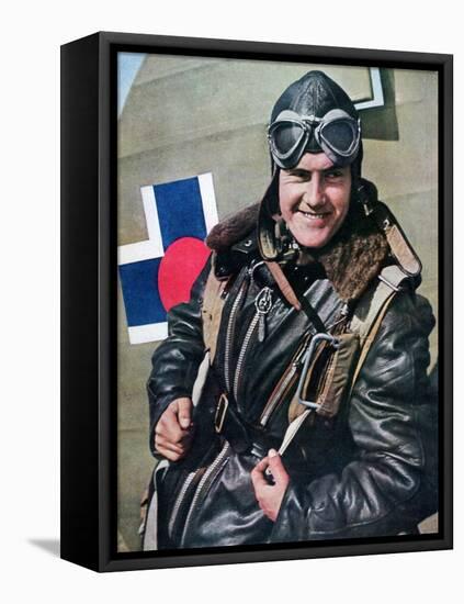 Slovakian Pilot Serving with the Luftwaffe in the Mediterranean, 1943-null-Framed Premier Image Canvas