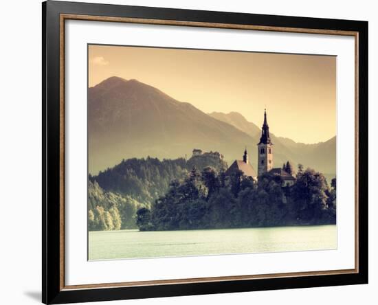 Slovenia, Bled, Lake Bled and Julian Alps-Michele Falzone-Framed Photographic Print