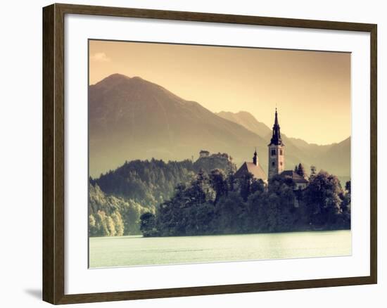 Slovenia, Bled, Lake Bled and Julian Alps-Michele Falzone-Framed Photographic Print