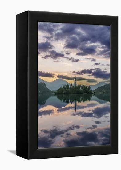 Slovenia, Bled, Lake Bled Dawn-Rob Tilley-Framed Premier Image Canvas