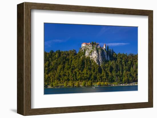 Slovenia, Gorenjska, Upper Carniola, Bled, Lake Bled, Bled Castle-Udo Siebig-Framed Photographic Print