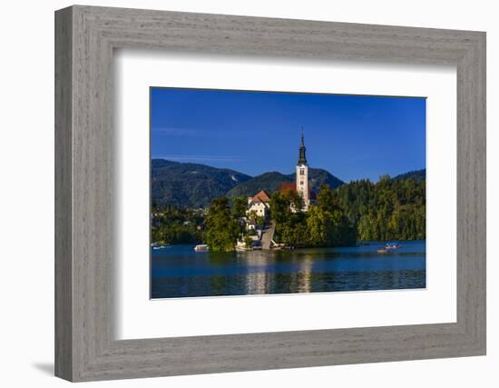 Slovenia, Gorenjska, Upper Carniola, Bled, Lake Bled-Udo Siebig-Framed Photographic Print