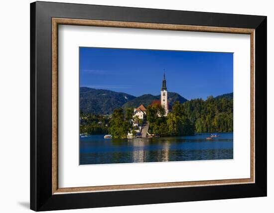 Slovenia, Gorenjska, Upper Carniola, Bled, Lake Bled-Udo Siebig-Framed Photographic Print