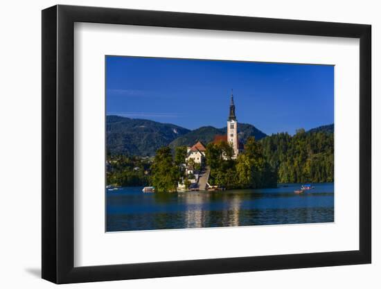 Slovenia, Gorenjska, Upper Carniola, Bled, Lake Bled-Udo Siebig-Framed Photographic Print