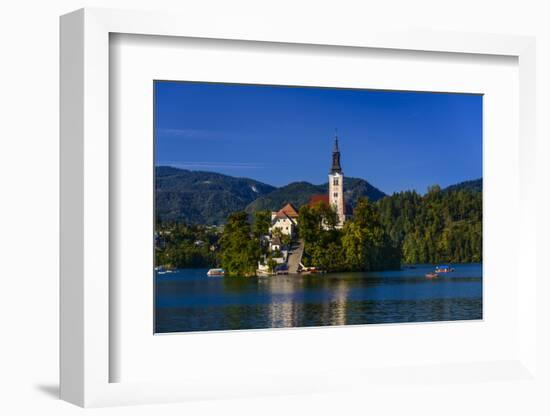 Slovenia, Gorenjska, Upper Carniola, Bled, Lake Bled-Udo Siebig-Framed Photographic Print