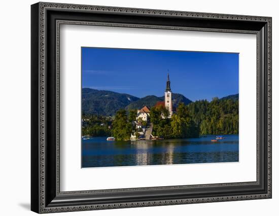 Slovenia, Gorenjska, Upper Carniola, Bled, Lake Bled-Udo Siebig-Framed Photographic Print