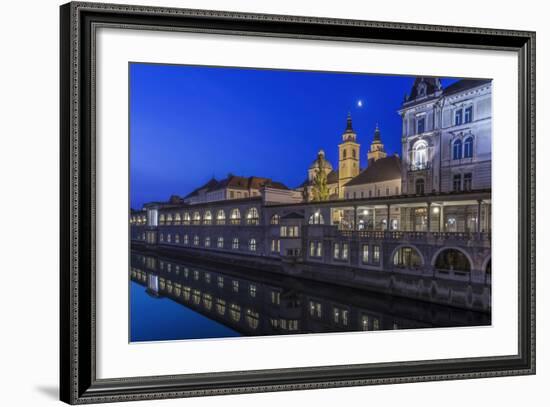 Slovenia, Ljubljana, Ljubljana River at Dawn-Rob Tilley-Framed Photographic Print