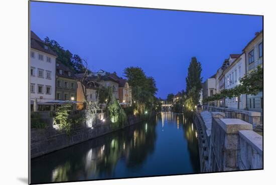 Slovenia, Ljubljana, Ljubljana River at Dawn-Rob Tilley-Mounted Photographic Print