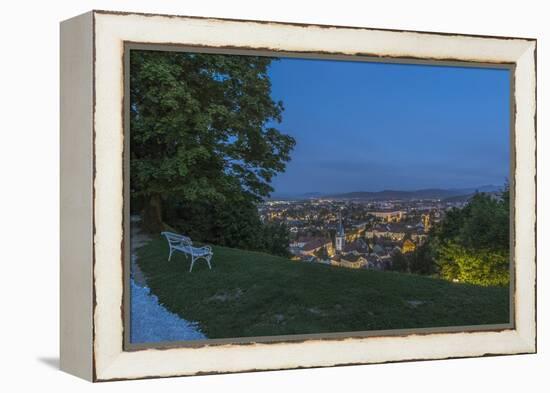 Slovenia, Ljubljana, Old Town at Dawn-Rob Tilley-Framed Premier Image Canvas