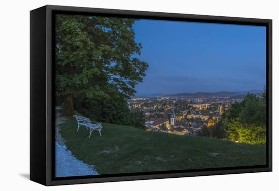 Slovenia, Ljubljana, Old Town at Dawn-Rob Tilley-Framed Premier Image Canvas