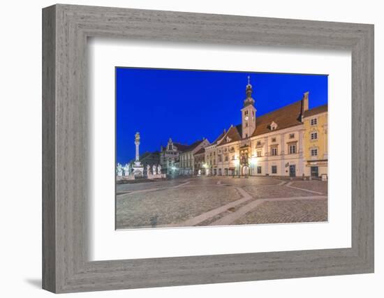 Slovenia, Maribor, Maribor Town Hall Square at Dawn-Rob Tilley-Framed Photographic Print