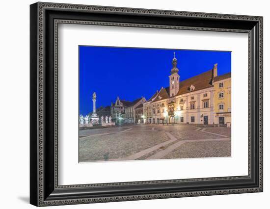 Slovenia, Maribor, Maribor Town Hall Square at Dawn-Rob Tilley-Framed Photographic Print