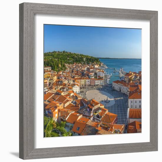 Slovenia, Primorska, Piran, Old Town, Tartinijev Trg (Tartini Square)-Alan Copson-Framed Photographic Print