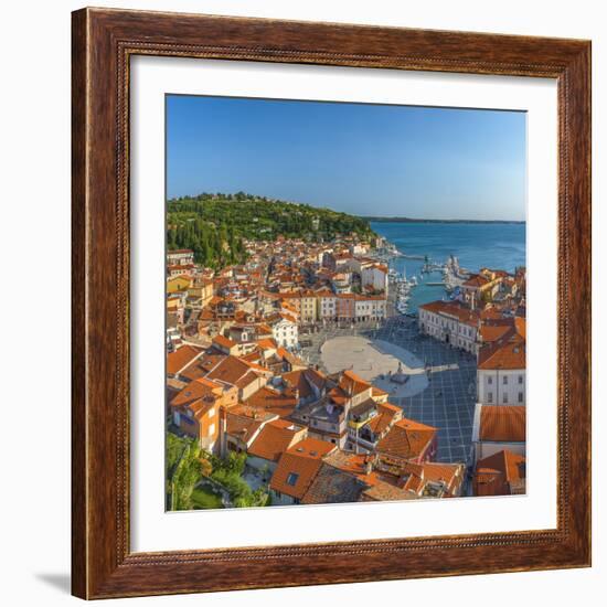 Slovenia, Primorska, Piran, Old Town, Tartinijev Trg (Tartini Square)-Alan Copson-Framed Photographic Print