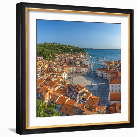 Slovenia, Primorska, Piran, Old Town, Tartinijev Trg (Tartini Square)-Alan Copson-Framed Photographic Print