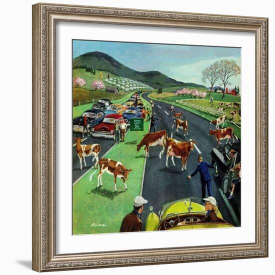 "Slow Mooving Traffic", April 11, 1953-Ben Kimberly Prins-Framed Giclee Print