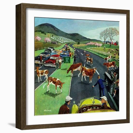 "Slow Mooving Traffic", April 11, 1953-Ben Kimberly Prins-Framed Giclee Print