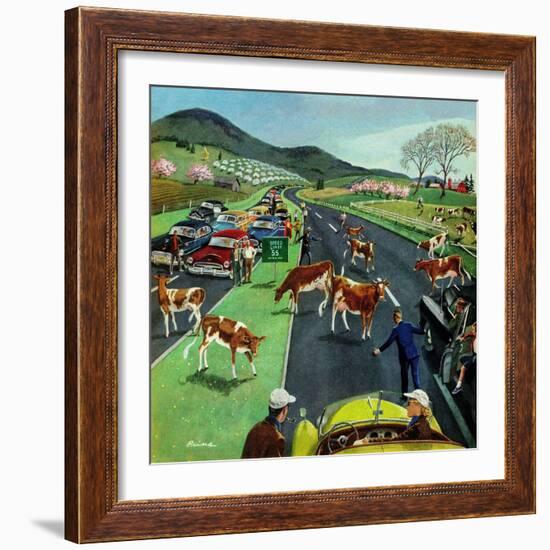 "Slow Mooving Traffic", April 11, 1953-Ben Kimberly Prins-Framed Giclee Print