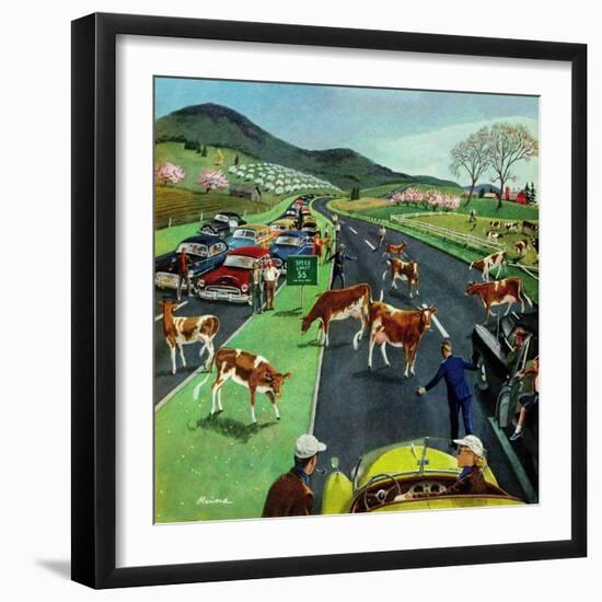 "Slow Mooving Traffic", April 11, 1953-Ben Kimberly Prins-Framed Giclee Print