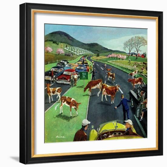 "Slow Mooving Traffic", April 11, 1953-Ben Kimberly Prins-Framed Giclee Print