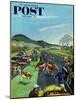 "Slow Mooving Traffic" Saturday Evening Post Cover, April 11, 1953-Ben Kimberly Prins-Mounted Giclee Print