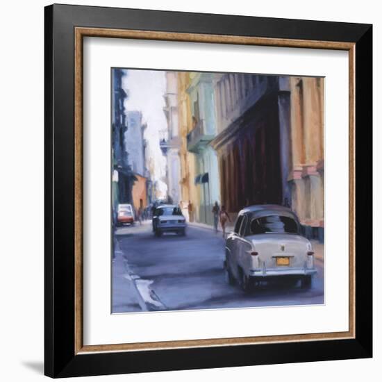 Slow Ride - Havana, Cuba-Keith Wicks-Framed Giclee Print