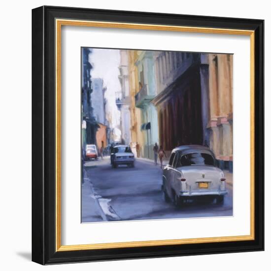 Slow Ride - Havana, Cuba-Keith Wicks-Framed Giclee Print