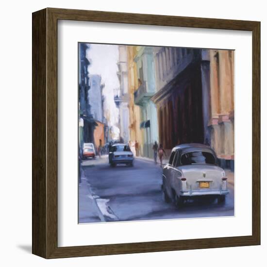 Slow Ride - Havana, Cuba-Keith Wicks-Framed Giclee Print