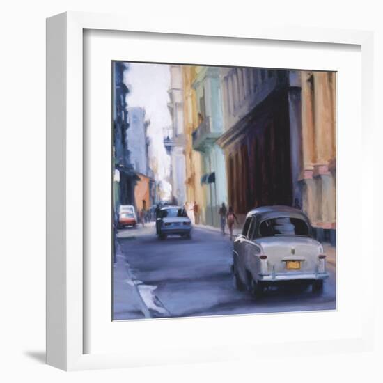 Slow Ride - Havana, Cuba-Keith Wicks-Framed Giclee Print