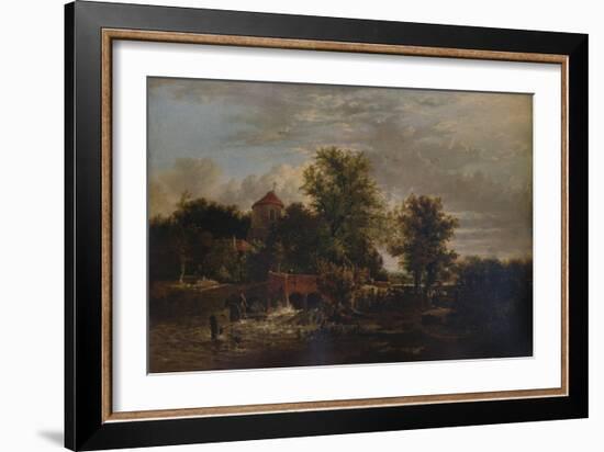 Slucie Gate on the River Western, c1832-Alfred Stannard-Framed Giclee Print