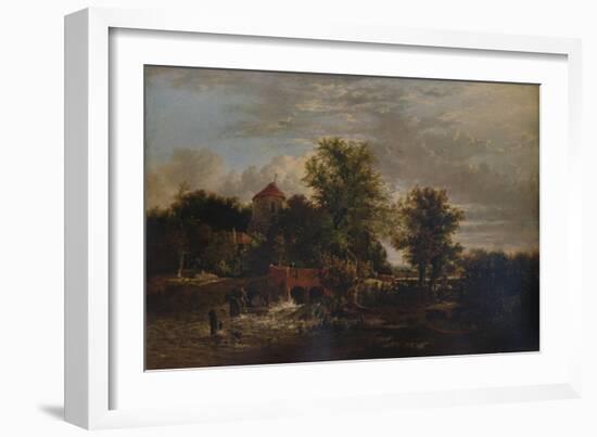 Slucie Gate on the River Western, c1832-Alfred Stannard-Framed Giclee Print