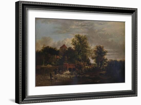 Slucie Gate on the River Western, c1832-Alfred Stannard-Framed Giclee Print