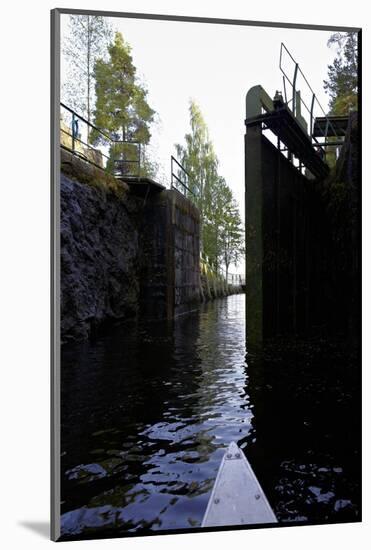Sluice at Lennartsfors in the Dalsland Canal, on Lelång Lake, Dalsland, Värmlands län, Sweden-Andrea Lang-Mounted Photographic Print